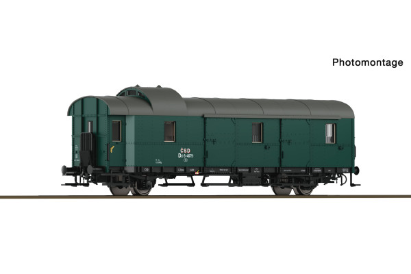 Zavazadlový vůz Dd, ČSD, III. epocha, TT, Roco 6280077 Zavazadlový vůz Dd, ČSD, III. epocha, TT, Roco 6280077