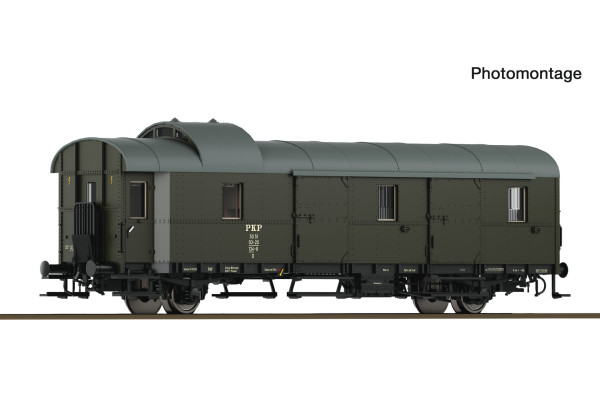 Zavazadlový vůz D, PKP, IV. epocha, TT, Roco 6280084 Zavazadlový vůz D, PKP, IV. epocha, TT, Roco 6280084