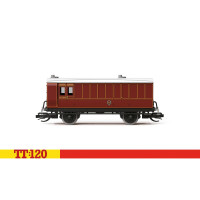 Dvouosý zavazadlový vůz, s brzdou, '102', LB&SCR, I. epocha, TT, Hornby TT4058