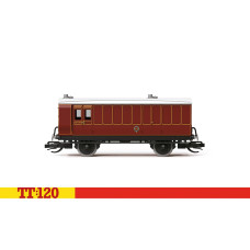 Dvouosý zavazadlový vůz, s brzdou, '102', LB&SCR, I. epocha, TT, Hornby TT4058