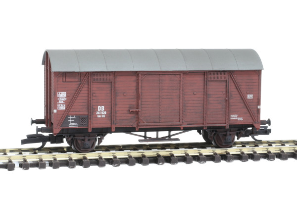 Krytý vůz Gm 39, DB, patinovaný, III. epocha, TT, IGRA MODEL 96600004w