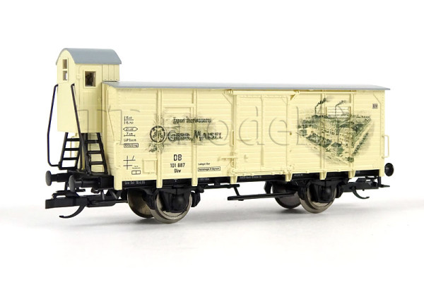 Krytý vůz G02 Gebr. Maisel, DB, s brzdařskou budkou, III. epocha, TT, Piko 47852