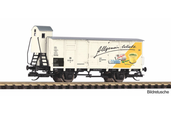 Krytý vůz G02 Hexenkuss, DR, s brzdařskou budkou, III. epocha, TT, Piko 47853 Krytý vůz G02 Hexenkuss, DR, s brzdařskou budkou, III. epocha, TT, Piko 47853