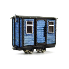 Úzkorozchodný pracovní vůz, modrý, H0f, Busch 12232