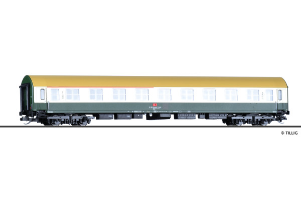 Osobní vůz 1./2. třídy AB 512.1 typy Y/B 70, DB AG, V. epocha, TT, Tillig 16421