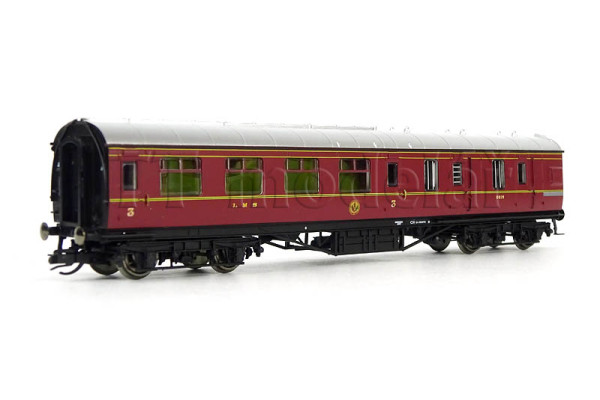 Osobní vůz se zavazadlovým oddílem 57' Brake Third, 5619, LMS, II.–III. epocha, TT, Hornby TT4009