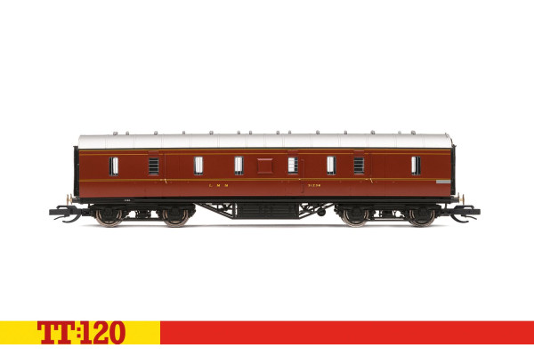 Zavazadlový vůz 50’ Passenger Brake, 31236, LMS, II.–III. epocha, TT, Hornby TT4010