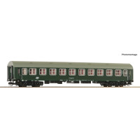 Osobní vůz 2. třídy, B, ČD, olivová střecha, V. epocha, TT, Roco 6280069 Osobní vůz 2. třídy, B, ČD, olivová střecha, V. epocha, TT, Roco 6280069