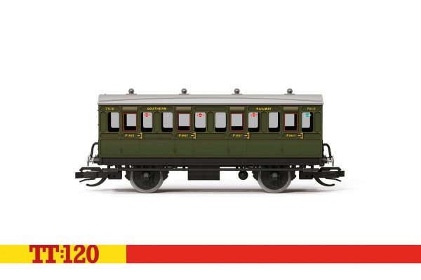 Dvouosý osobní vůz 1. třídy, '7512', SR, I. epocha, TT, Hornby TT4051