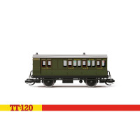 Dvouosý osobní vůz 3. třídy, s brzdou, '3757', SR, I. epocha, TT, Hornby TT4053
