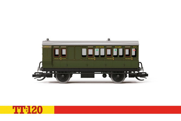 Dvouosý osobní vůz 3. třídy, s brzdou, '3757', SR, I. epocha, TT, Hornby TT4053