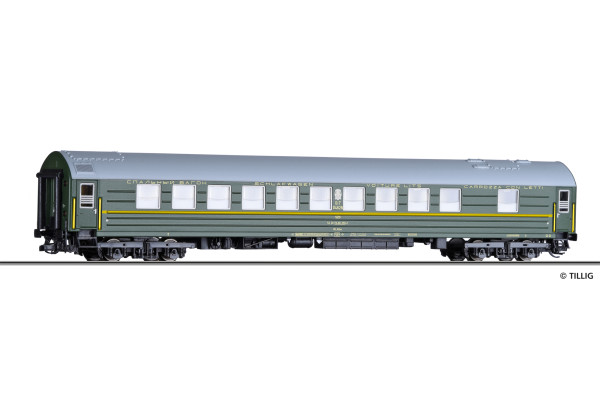 Lůžkový vůz řady WLABm, SŽD, IV. epocha, TT, Tillig 16711 Lůžkový vůz řady WLABm, SŽD, IV. epocha, TT, Tillig 16711