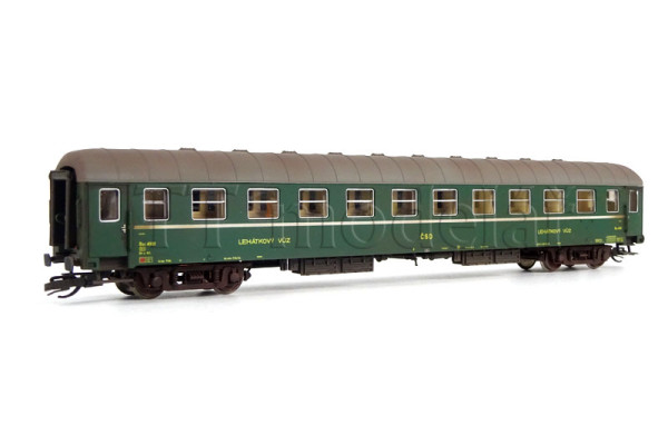 Lehátkový vůz 2. třídy Bac Praha, patinovaný, ČSD, III. epocha, TT, IGRA MODEL 97200006w Lehátkový vůz 2. třídy Bac Praha, patinovaný, ČSD, III. epocha, TT, IGRA MODEL 97200006w