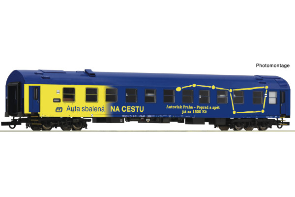 Lůžkový vůz řady WLAB, typ Y/B-70, modro-žlutý, ČD, V. epocha, H0, Roco 6200225