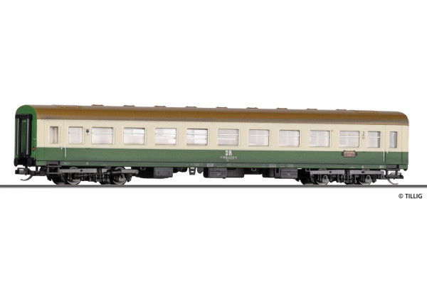 Modernizovaný vůz s bufetovým oddílem, DR, IV. epocha, decentní patina, TT, model Galerie Tillig 2027, Tillig 502745 Modernizovaný vůz s bufetovým oddílem, DR, IV. epocha, decentní patina, TT, model Galerie Tillig 2027, Tillig 502745