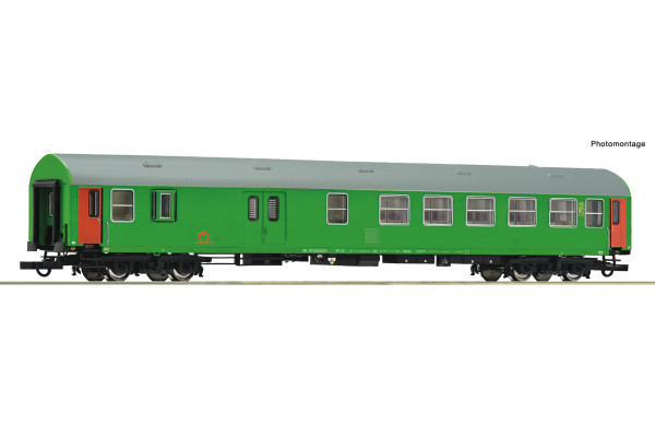 Osobní vůz 2. třídy se zavazadlovým oddílem řady BDs, typ Y/B-70, zelený, ZSSK, V.–VI. epocha, H0, Roco 6200233