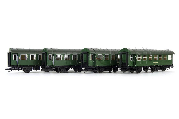 Set osobních vozů Hersfelder Kreisbahn, IV. epocha, TT, jednorázová série, DOPRODEJ, Tillig 01062 E