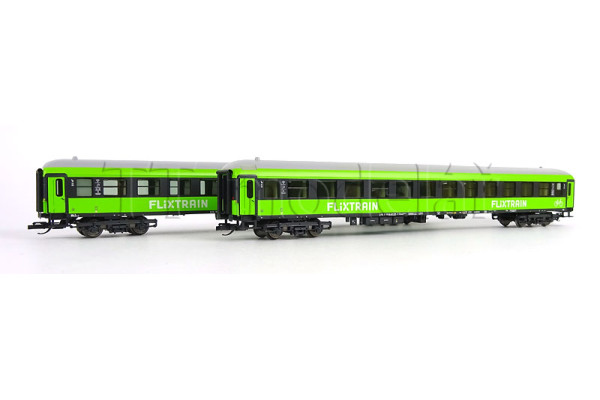 Set dvou osobních vozů Flixtrain, 2. díl, VI. epocha, TT, Tillig 01101 Set dvou osobních vozů Flixtrain, 2. díl, VI. epocha, TT, Tillig 01101