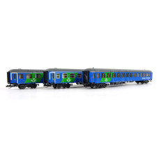 Set tří osobních vozů, RDC Deutschland GmbH, VI. epocha, TT, jednorázová série 2025, Tillig 01102 E