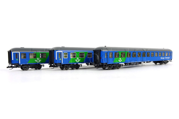 Set tří osobních vozů, RDC Deutschland GmbH, VI. epocha, TT, jednorázová série 2025, Tillig 01102 E