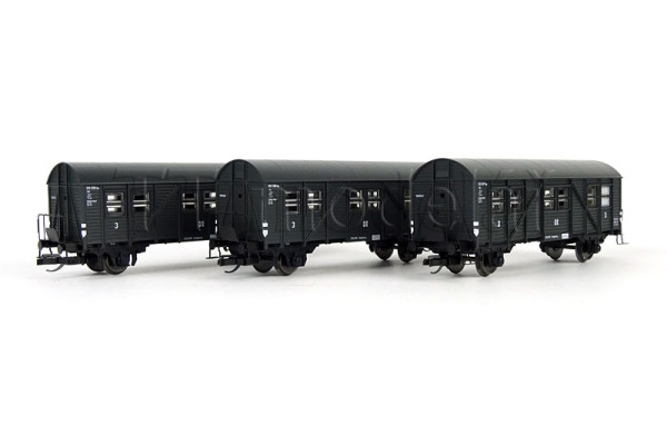 Set tří osobních vozů Mci-43, DRG, II. epocha, TT, jednorázová série 2025, Tillig 01103 E