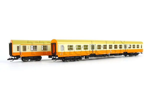 Set dvou osobních vozů „Städteexpress“, DR, typ Halberstadt, IV. epocha, TT, Tillig 01123