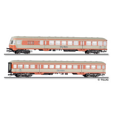 Set dvou osobních vozů v nátěru City-Bahn, DB, IV. epocha, jednorázová série 2026, TT, Tillig 01127 E