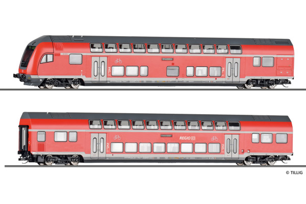 Set dvou osobních vozů, DB Regio, 1. díl, VI. epocha, TT, Tillig 01131 Set dvou osobních vozů, DB Regio, 1. díl, VI. epocha, TT, Tillig 01131