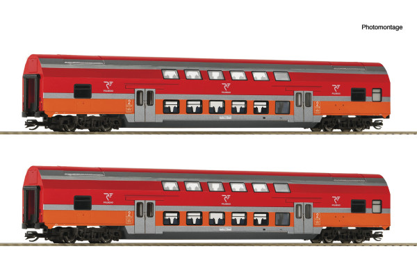 Set dvou patrových vozů B16mnopux, Polregio, VI. epocha, TT, Roco 6280047