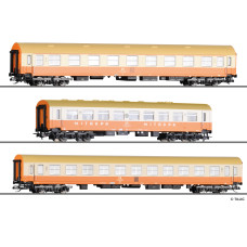 Set tří osobních vozů ,,Städteexpress", DR, H0, IV. epocha, Tillig 70064