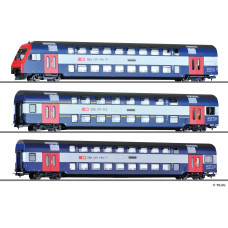 Set tří patrových vozů, SBB, V. epocha, H0, Tillig 70066