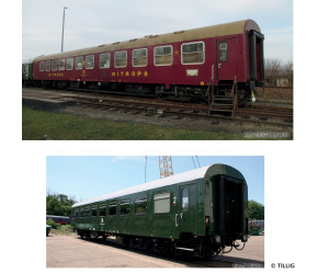 Set jídelního vozu WR a osobního vozu 2. třídy Bghw, set 1, Museumszug der OSEF, VI. epocha, H0, jednorázová série 2026, Tillig 70079 E