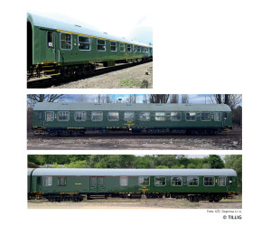 Set tří osobních vozů „Retro-Zug der KŽC Doprava s.r.o.“ typu Y/B 70, ČSD, VI. epocha, H0, jednorázová série 2026, Tillig 70081 E