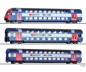 Set tří patrových vozů, SBB, V.–VI. epocha, H0, Tillig 70083