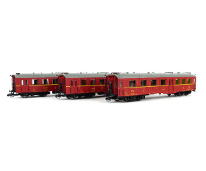 Set tří osobních vozů 2. třídy typu Altenberg, ČSD, III. epocha, TT, DOPRODEJ, Kuehn 42145