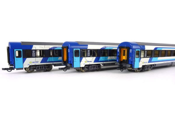 Set tří osobních vozů Eurofima, MÁV-Start, VI. epocha, H0, Roco 6200228 Set tří osobních vozů Eurofima, MÁV-Start, VI. epocha, H0, Roco 6200228
