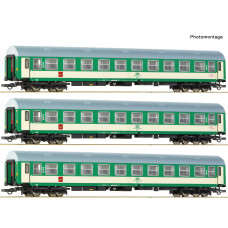 Set tří osobních vozů „Telimena“ řady Bdnu, typ Y/B-70, PKP, V. epocha, H0, Roco 6200229