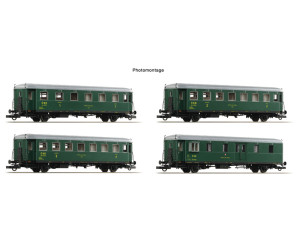 Set tří osobních a jednoho služebního vozu "Rybák", ČSD, III. epocha, digitální verze s osvětlením, H0, Roco 6210282