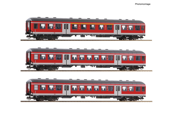 Set tří osobních vozů ABn a Bn, DB AG, VI. epocha, TT, Roco 6280021