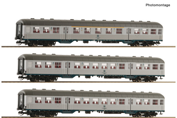 Set tří osobních vozů ABn a Bn, DB, IV. epocha, TT, Roco 6280023