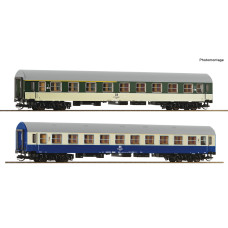 Set dvou osobních vozů 1./2. a 2. třídy typu Y/B 70, DR, IV. epocha, TT, Roco 6280029