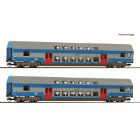 Set dvou patrových vozů Bmto, ČD, V. epocha, TT, Roco 6280044