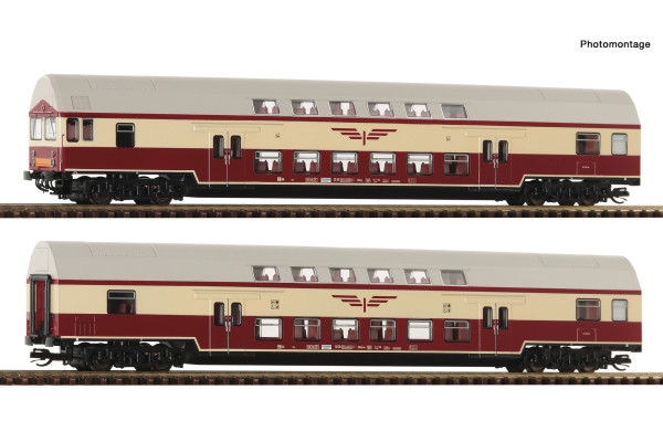 Set řídicího a osobního patrového vozu Sputnik, DR, IV. epocha, TT, Roco 6280045