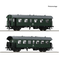 Set dvou osobních vozů 2. třídy, DR, IV. epocha, TT, Roco 6280085 Set dvou osobních vozů 2. třídy, DR, IV. epocha, TT, Roco 6280085