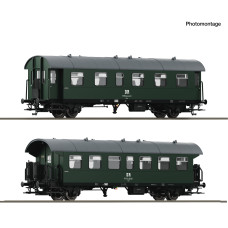 Set dvou osobních vozů 2. třídy, DR, IV. epocha, TT, Roco 6280085 Set dvou osobních vozů 2. třídy, DR, IV. epocha, TT, Roco 6280085
