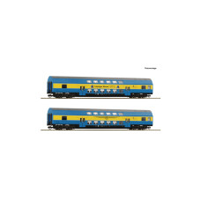 Set dvou patrových vozů řady DBmue, DR, IV. epocha, TT, Roco 6280091 Set dvou patrových vozů řady DBmue, DR, IV. epocha, TT, Roco 6280091