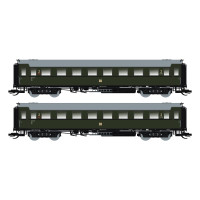 Set dvou osobních vozů 2. třídy C4Ü Sa 07, DR, III. epocha, s osvětlením, nová provozní čísla, TT, Saxonia 120183-2
