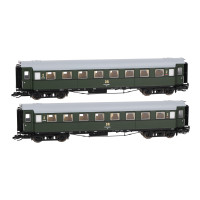 Set dvou osobních vozů 2. třídy C4Ü Sa 07, DR, IV. epocha, s osvětlením, TT, Saxonia 120197