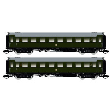 Set dvou osobních vozů 2. třídy C4Ü Sa 07, DR, III. epocha, H0, Saxonia 87181