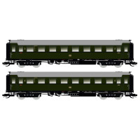 Set dvou osobních vozů 2. třídy C4Ü Sa 07, DB, III. epocha, H0, Saxonia 87185